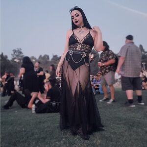 Widow Mesh Maxi Skirt